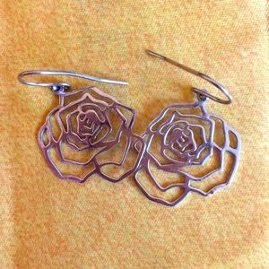 Floral drop earrings - 925 sterling silver